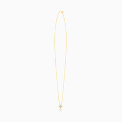 14K Yellow Gold Clover Diamond Necklace