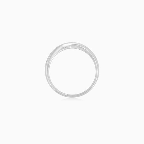 White Gold Diamond Twist Ring