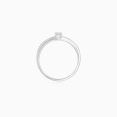 Diamond Ring with Sparkling Shoulders
