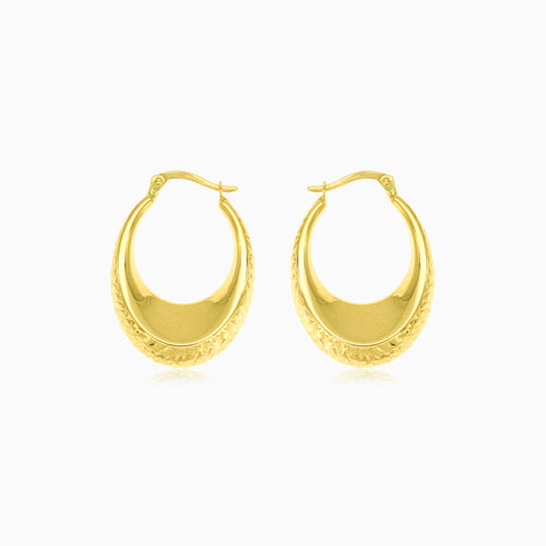 Sunlit confidence yellow gold drop hoops