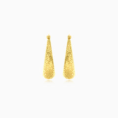 Sunlit confidence yellow gold drop hoops
