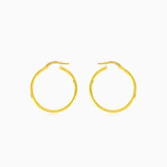 Dual Radiance Mesh Lock Hoops in 14kt Yellow & White Gold