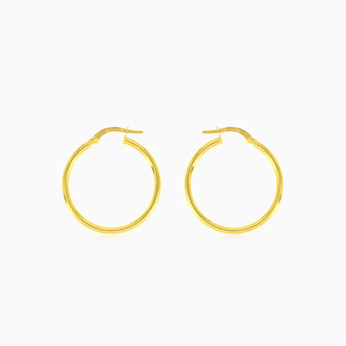Dual radiance mesh lock hoops in yellow and white gold