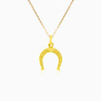 Gold horseshoe pendant