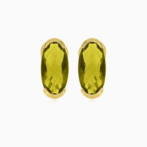 Moldavite elegance in oval fine step-cut