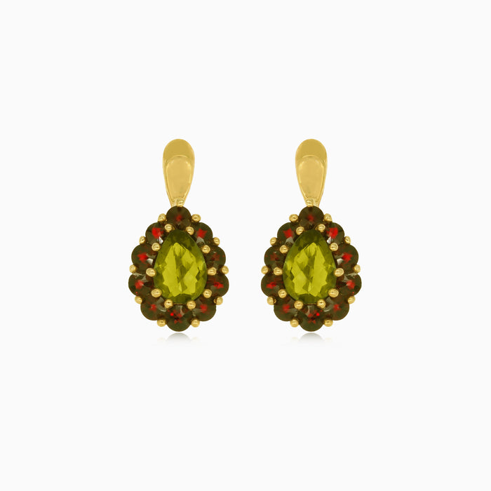 Royal Radiance Moldavit und Granat Eleganz