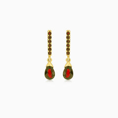 Delicate garnet drop earrings