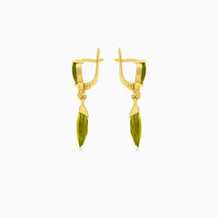 Mystical marquise gold drop earrings