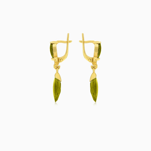 Mystical marquise gold drop earrings