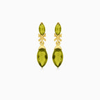 Mystical marquise gold drop earrings