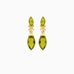 Mystical marquise gold drop earrings