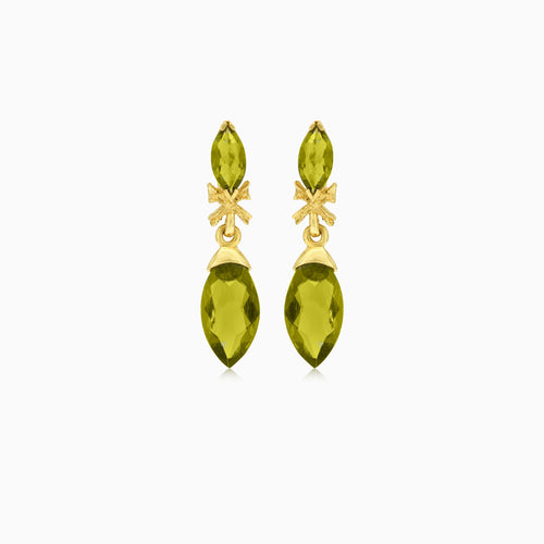 Mystical marquise gold drop earrings