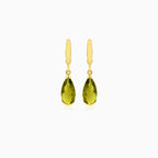 Celestial glow: moldavite dangle earrings