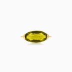 14kt gold oval cut moldavite jewelry