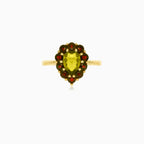 Elegance unveiled yellow gold gemstone duo