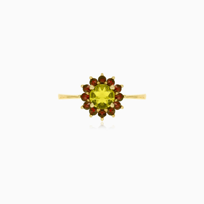 Blossom-Eleganz – Gold-Set mit harmonischen Edelsteinen