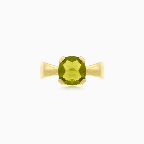 Mystic allure moldavite cushion elegance ring