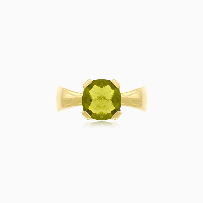 Bague élégance coussin moldavite mystique