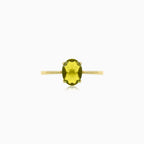 Graceful radiance moldavite elegance ring