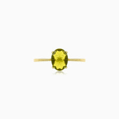 Graceful radiance moldavite elegance ring