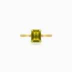 Radiant essence moldavite marvel ring