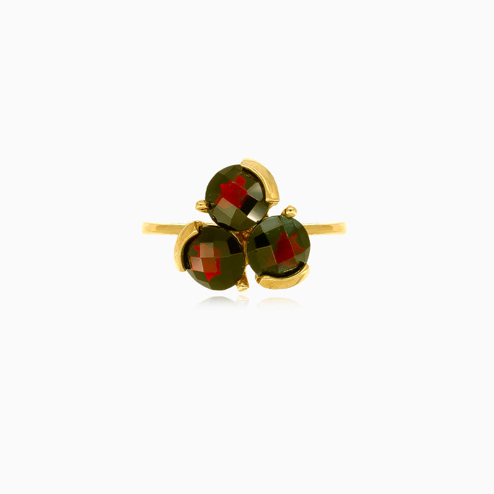 Anillo vintage de racimo de uvas en oro de 14 quilates