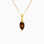 Elegance in marquise cut garnet pendant