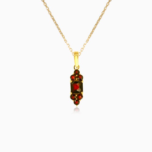 Garnet harmony women gold pendant