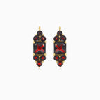 Garnet harmony women gold earrings