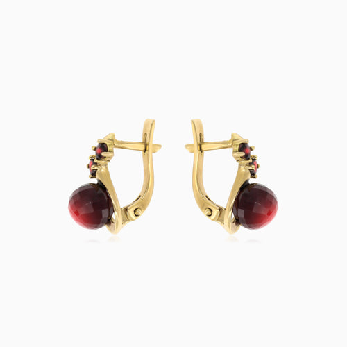 Planetary glow yellow gold fine step cut earrings