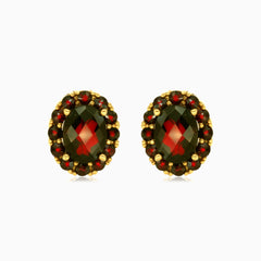 Timeless glamour garnet fine step cut clusters