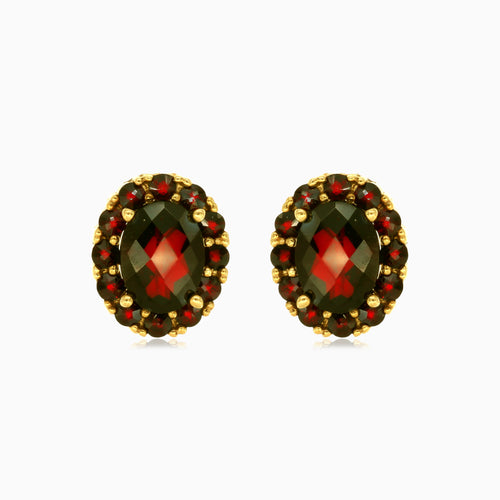 Timeless glamour garnet fine step cut clusters