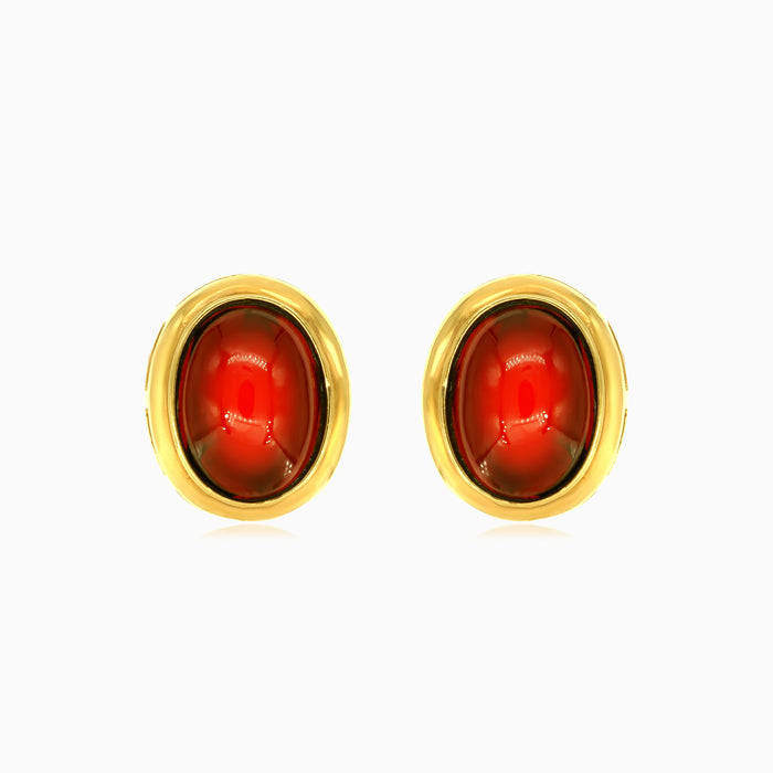 Ovale Cabochon-Goldohrstecker