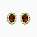 Gemstone elegance drop earrings