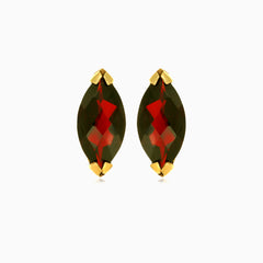 Marquise garnet gold elegance