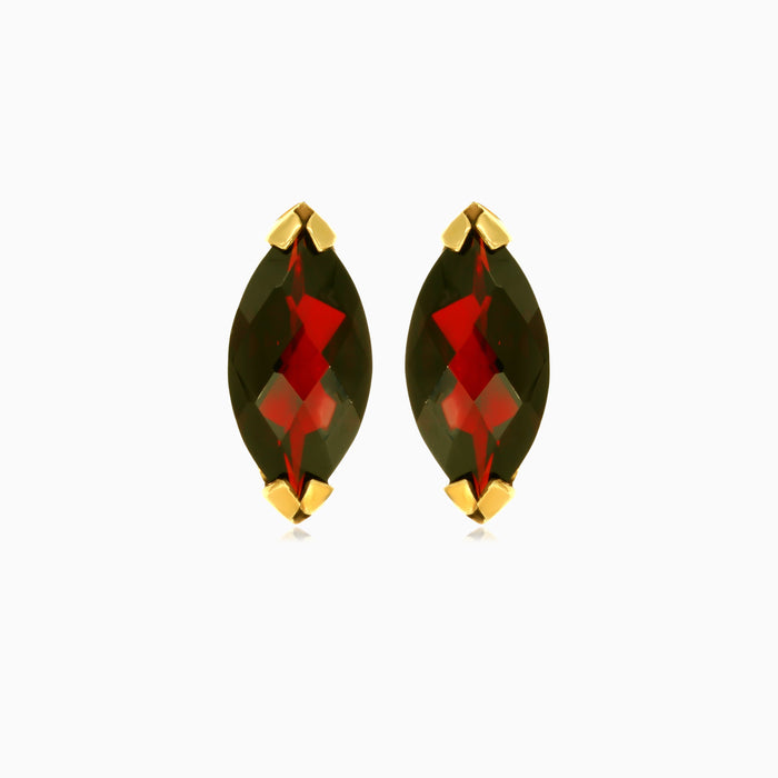 Marquise garnet gold elegance