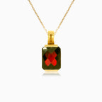 Bold geometry gold pendant