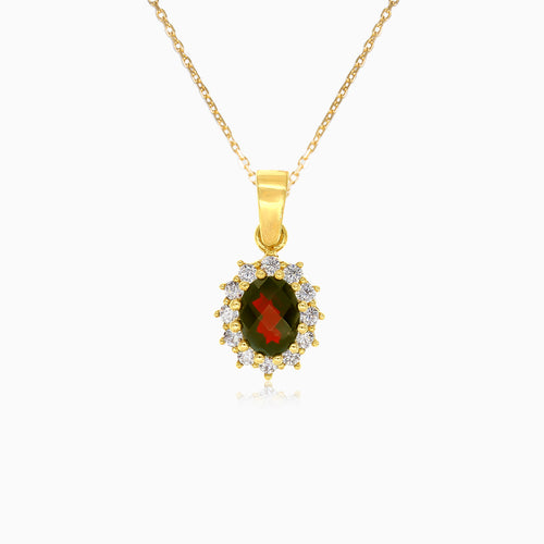 Gemstone elegance gold pendant
