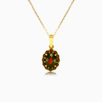 Timeless glamour garnet fine step cut cluster pendant