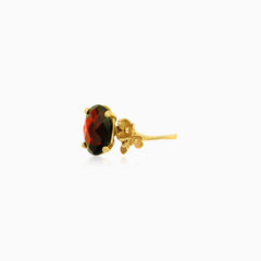 Artisan women garnet gold ring