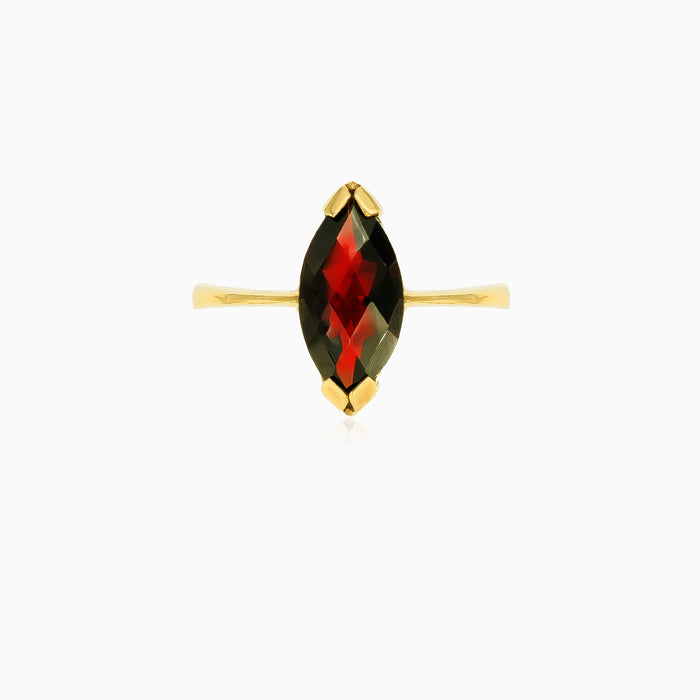 Bague de Grenat Subtilement Glamour