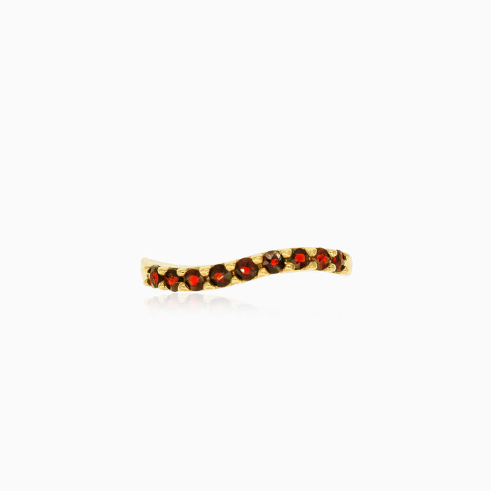 Anillo de oro para mujer con granate elegante