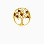 Elegantní prsten se stromem života z granátu
