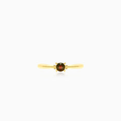 Classic garnet women ring