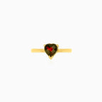 Lovely garnet women heart ring