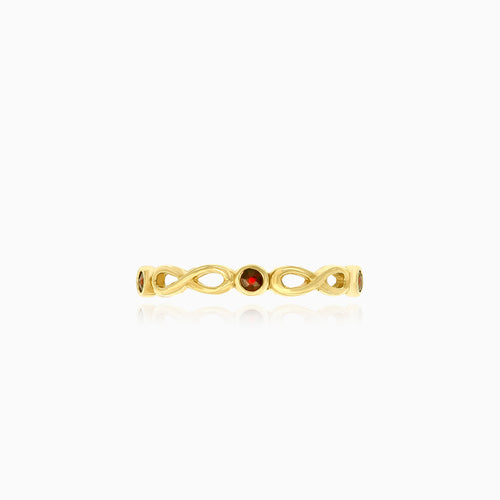 Dámský prsten se symbolem nekonečna ze 14kt žlutého zlata