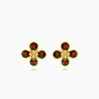 Prong set garnet studs