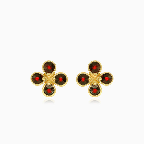 Prong set garnet studs