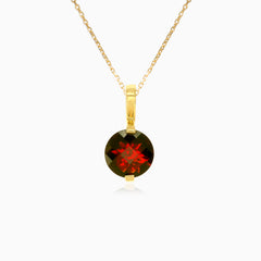 Pendentif rond parfait en grenat