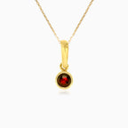 Garnet pendant in bezel setting